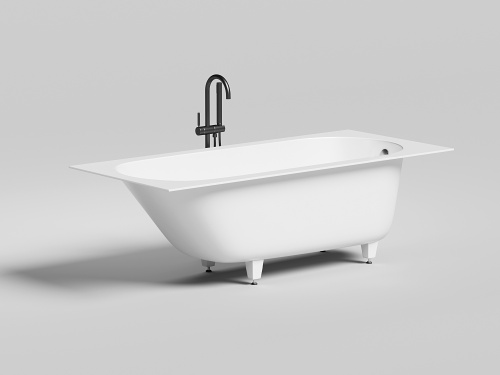 Ванна из литьевго мрамора Salini ORNELLA 102312G 180х80 встраиваемая прямоугольная с ножками